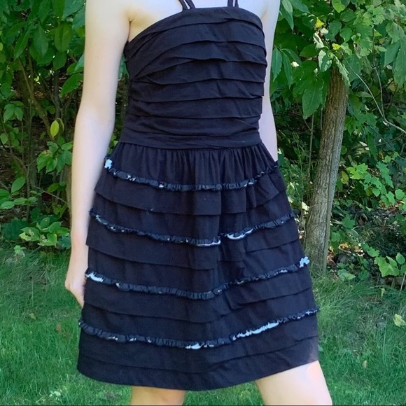 Anthropologie Leifsdottir Ruffle Bandage Dress, M. - Picture 2 of 9